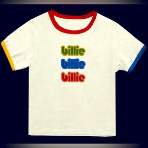 NWOT BILLIE EILISH HIT ME HARD AND SOFT TOUR EXCLUSIVE CROPPED COTTON SHIRT